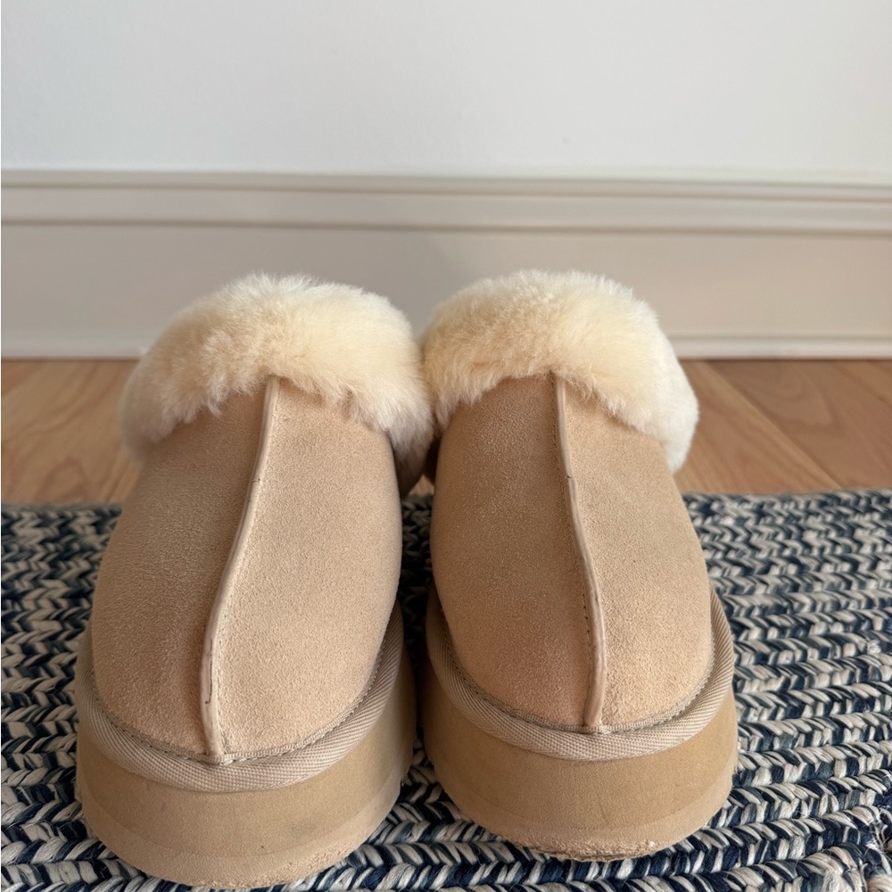 UGG Tan Shearling Lined Mules